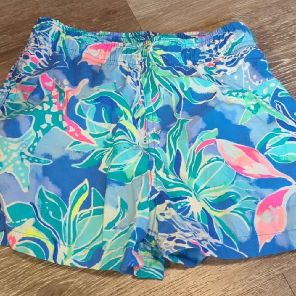 Lilly‎ pullitzer boys Capri swim trunks youth large